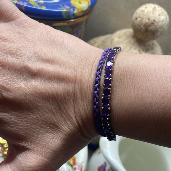 NYC ll Chuck Clemency gemstone bolo bracelet - Picture 3 of 8